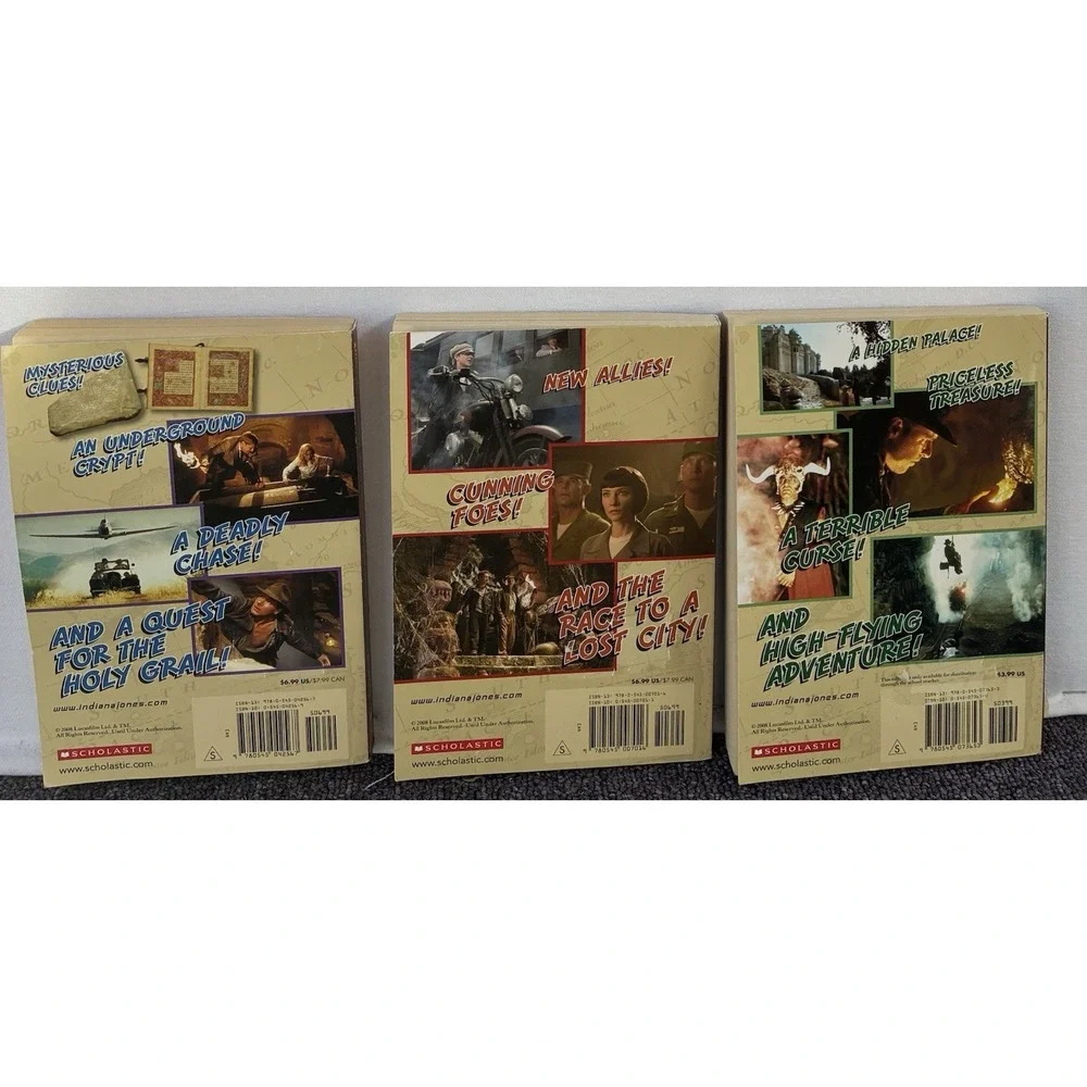 Lot Of 3 Indiana‎ Jones Kids Chapter Books Scholastic